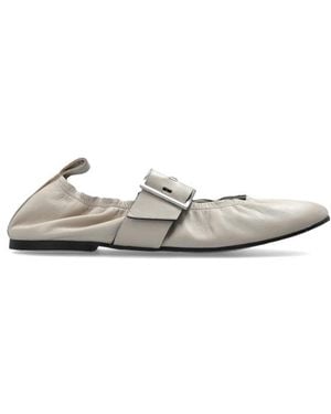 Alohas Sarea Buckle-Fastening Ballet Flats - White