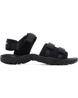 Comme des Garçons Logo-Appliqué Touch-Strap Sandals - Black