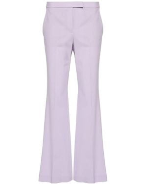 Theory Pressed-Crease Flared Pants - Purple