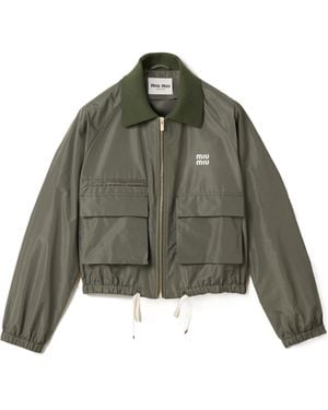 Miu Miu Technical Fabric Blouson Jacket - Green