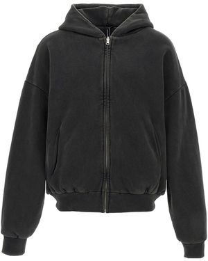 Entire studios 'Thermarl Hood Washed' Hoodie - Black