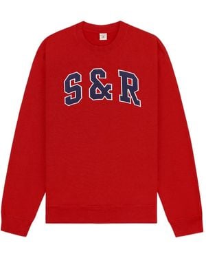 Sporty & Rich Appliqu Sweatshirt - Red