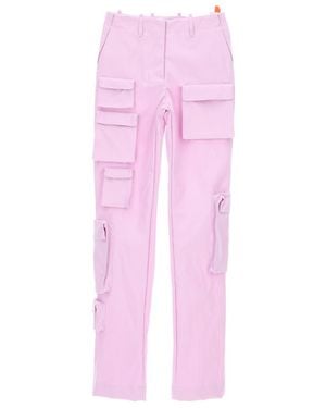 Off-White c/o Virgil Abloh Straight Leg Cargo Trousers - Pink