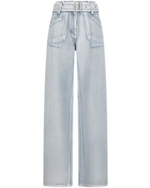 Acne Studios Belted Tapered Leg Jeans - Blue