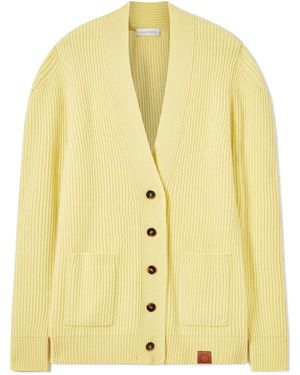 Stella McCartney Chunky Knit Button-Up Cardigan - Yellow