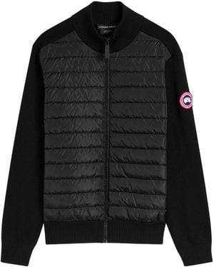 Canada Goose Hybridge Quilted Shell And Wool Jacket - Black