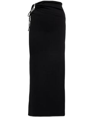 Christopher Esber Openwork Beaded Midi Skirt - Black