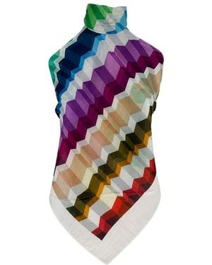 Missoni Zigzag-Print Halterneck Top - White