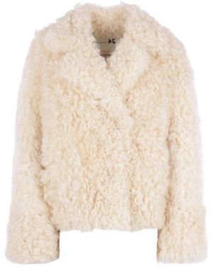 Manzoni 24 Shearling Single-Breasted Jacket - Natural