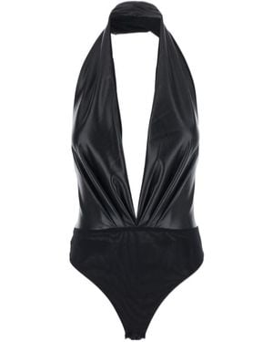 ANDAMANE V-Neck Bodysuit - Blue
