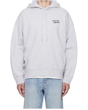 Maison Kitsuné Handwriting Oversized Hoodie - Blue