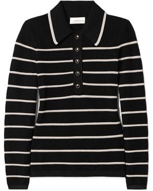 Zimmermann Crush Striped Stretch-Knit Top - Black