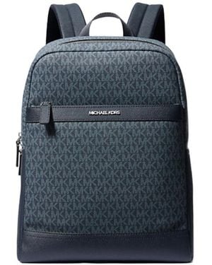 Michael Kors Cooper Medium Signature Logo Backpack - Blue