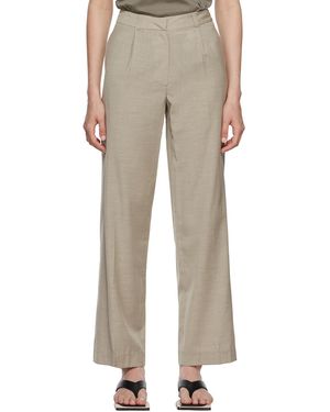 Low Classic Logo Straight Casual Pants - Natural