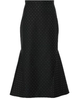 Erdem Polka-Dot Cotton And Woolmidi Skirt - Black