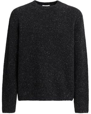 The Row Crewneck Cashmere Blend Jumper - Black