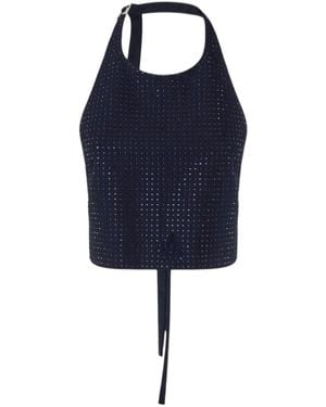 Pinko Back Tie Vest - Blue