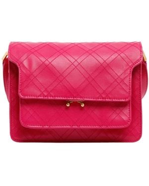 Marni Medium Trunk Logo Crossbody Bag - Pink