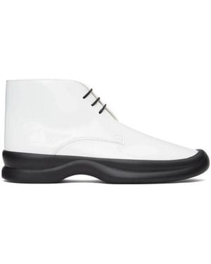 The Row Logo Logo Boots - White