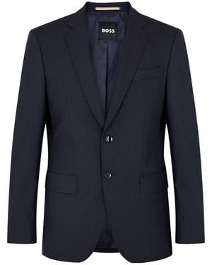 BOSS A Two-Button Suit Jacket - Blue