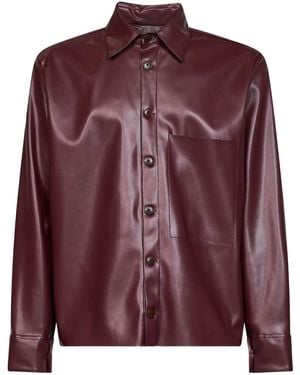 Costumein Faux Leather Overshirt - Purple