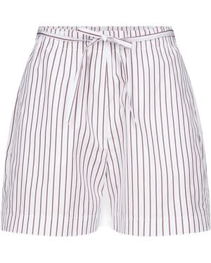 Loulou de Saison Striped Drawstring Shorts - White