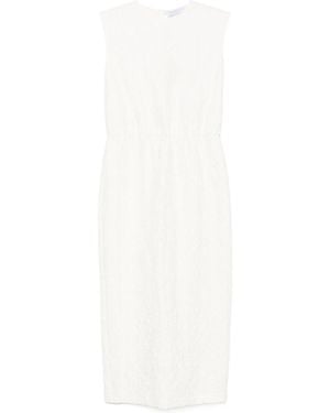 Harris Wharf London Crinkled Midi Dress - White