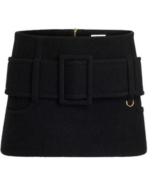 Patou Belted Mini Skirt - Black