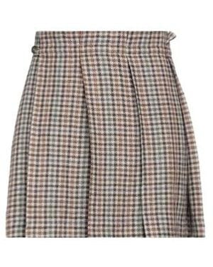 Brunello Cucinelli Checkered Skirt - Natural