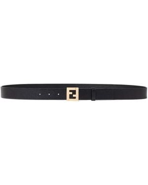 Fendi Leather 30 Mm Belt - White