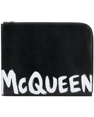 McQueen Logo Document Holder - Black