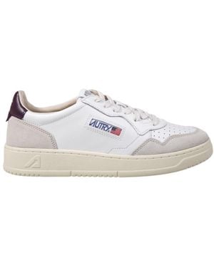 Autry Medalist Paneled Leather Sneakers - White