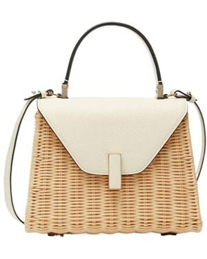 Valextra Iside Mini Woven Top Handle Bag - Metallic