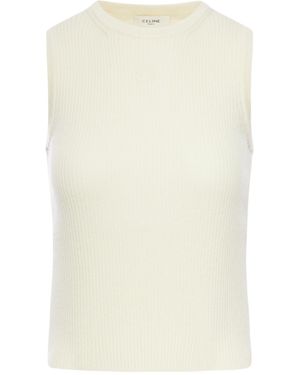 Celine Sleeveless Top - White