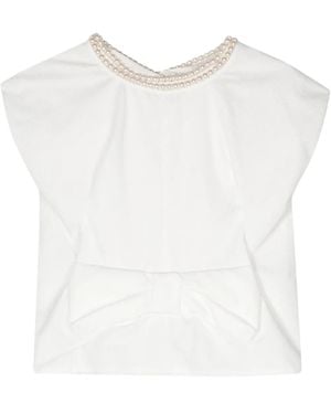 Junya Watanabe Honeycomb-Pattern Blouse - White