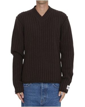 Dolce & Gabbana V-Neck Knitted Jumper - Black