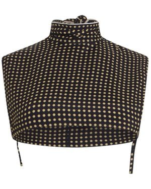 Philosophy Di Lorenzo Serafini Polka-Dot Cropped Top - Brown