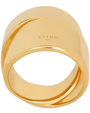 Celine Formes Abstraites Ribbon Ring - Metallic