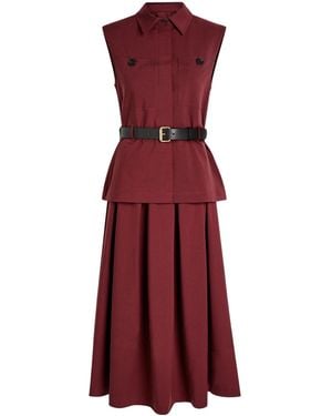 Self-Portrait Woven Dress - Red