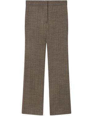 Stella McCartney Pinstriped Mélange Straight-Leg Trousers - Brown
