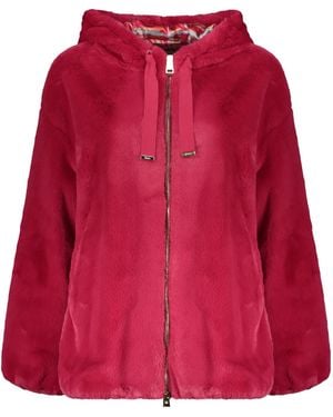 Herno Faux-Fur Hooded Jacket - Red