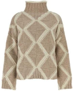 Bottega Veneta Turtlenecks - Natural