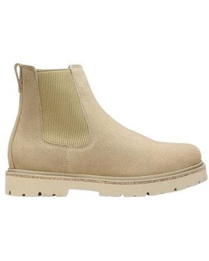 Birkenstock Round Toe Ankle Boots - Natural