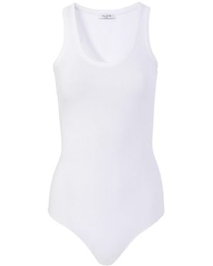 Alaïa Alaïa Crewneck Tank Bodysuit - White