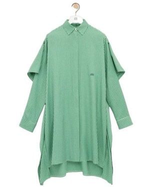 Loewe Cape Dress - Green