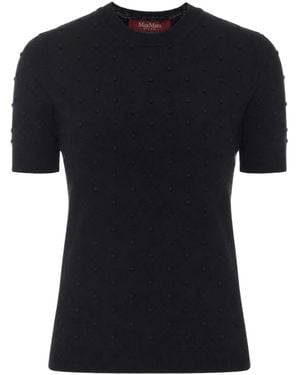 Max Mara Short-Sleeved Knit Top - Black