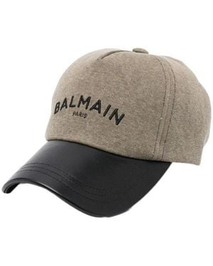Balmain Logo Hat - Gray