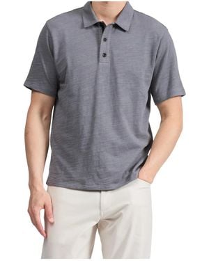 Rag & Bone Short Sleeve Polo Shirt - Gray