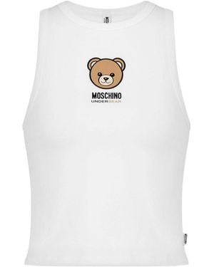 Moschino Bear Print Vest - White