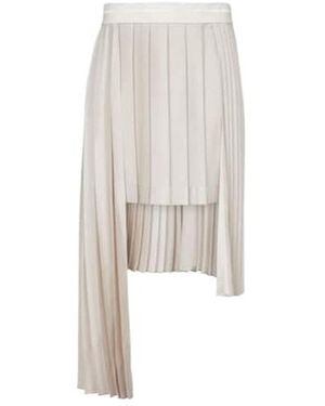 Peter Do Pleated Asymmetric Midi Skirt - White